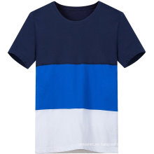 Camiseta de contraste de tres colores personalizado informal para hombres